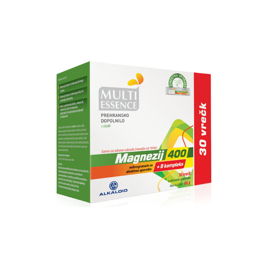 MULTI ESSENCE Magnezij 400 + B kompleks mikrogranule za direktno uporabo