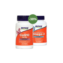 Now koencim Q10 50 mg, 50 kapsul +  Omega 3 1000 mg, 100 kapsul